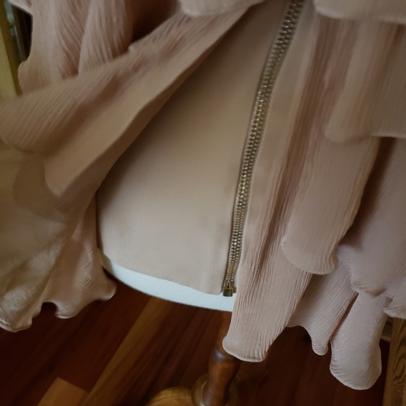 BALMAIN PARIS TIERED SILK LACE-UP TOP - Picture 10 of 15